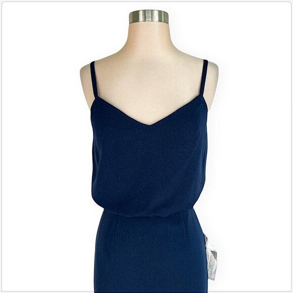 Dress the Population Alondra Blouson Sheath Midi Dress Sweetheart Neck NWT NEW S - Picture 3 of 5